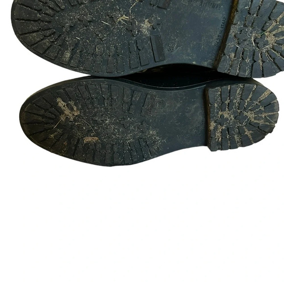 Stuart Weitzman women’s black rubber fold over rain boots sz 35 US 5 - Picture 5 of 5